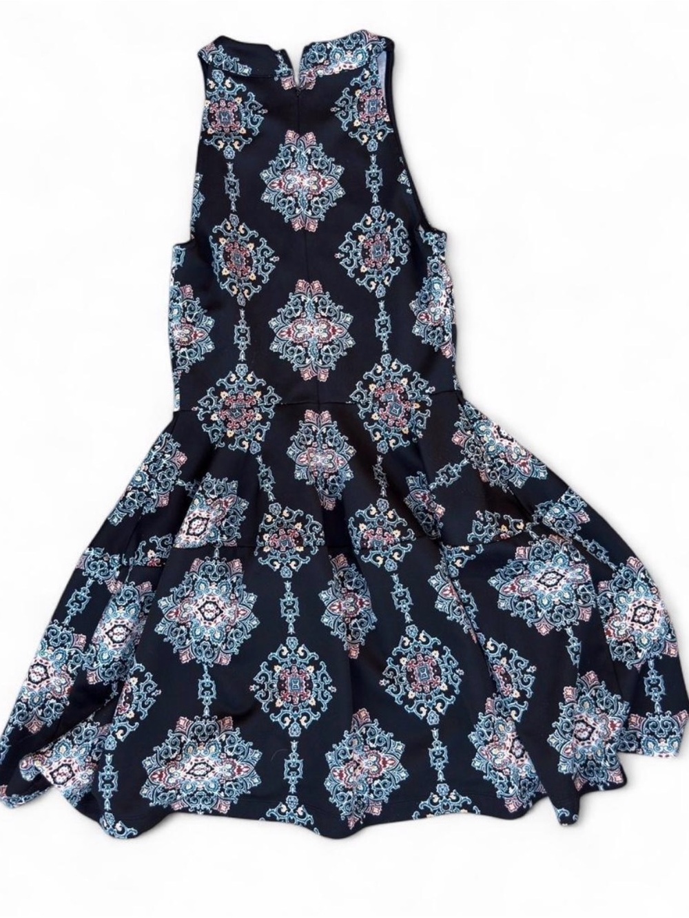 Mossimo Supply Co. Navy Blue Medallion Circle Skater Skirt